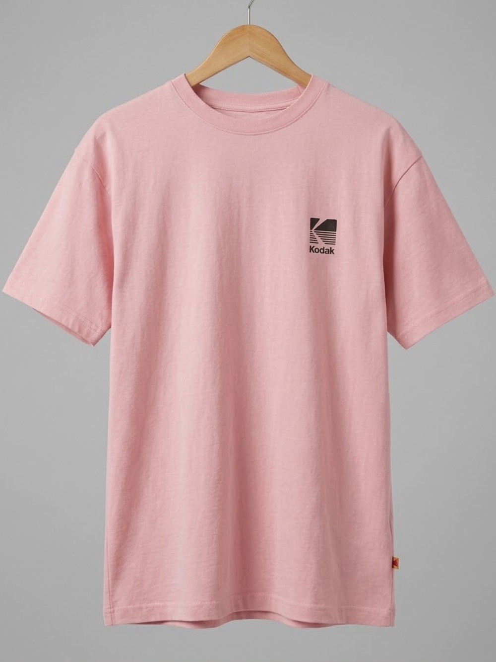 Kodak Apparel Big Logo Semi Overfit T-Shirt Pink XL 105 Cotton Graphic Tee